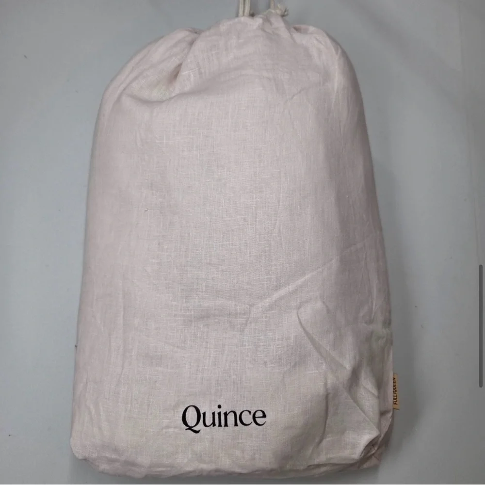 NWOT QUINCE European Linen Duvet Cover Full/Queen Soft Blush 1364